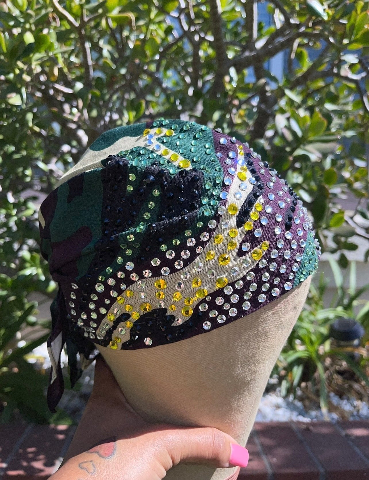 Bedazzled Army Fatigue Bandana