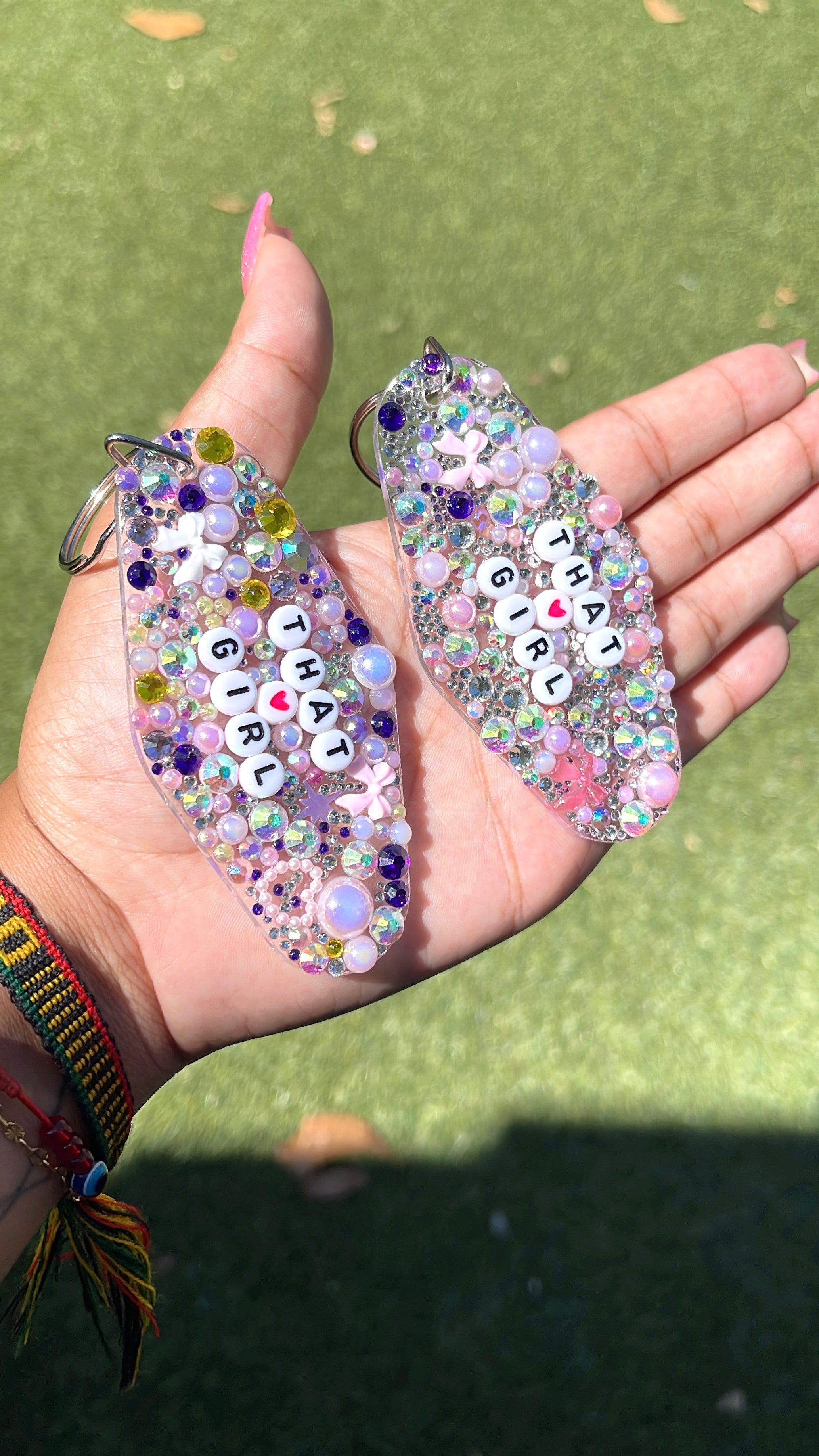 Girly pop junk keychains
